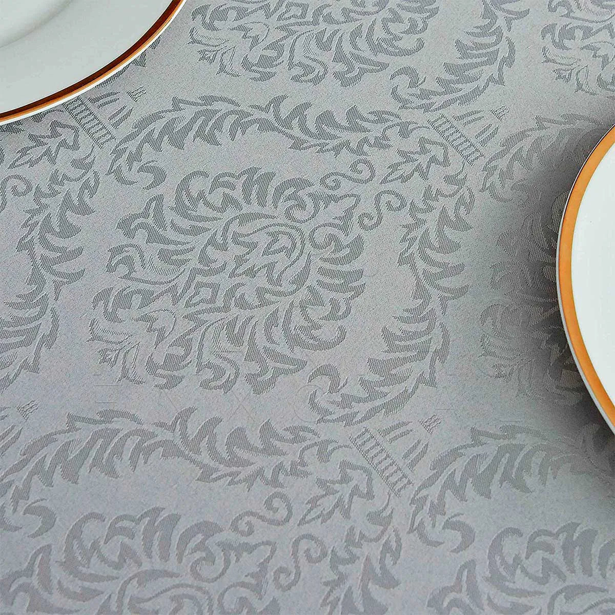 Toalha De Mesa Belga 2,50m X 1,40m - 8 Lugares - Cinza