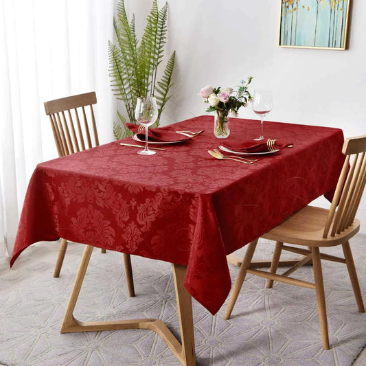 Toalha De Mesa Belga 2,00m X 1,40m - 6 Lugares - Vermelha